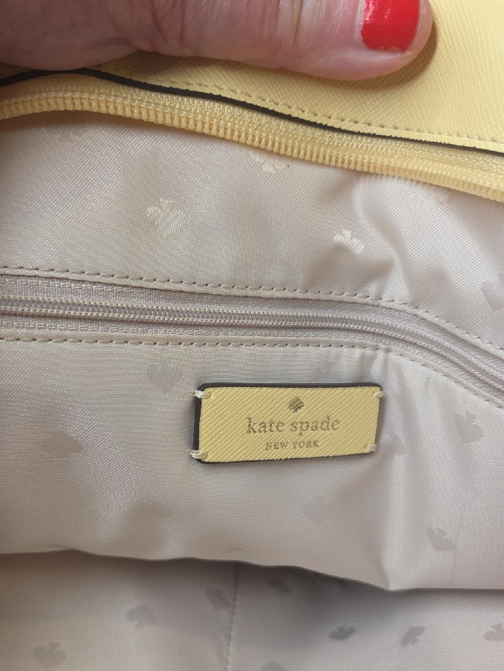 Kate Spade Yellow Leather Flower Tote Bag And Dust cover Nwot $359 Retail